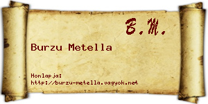 Burzu Metella névjegykártya